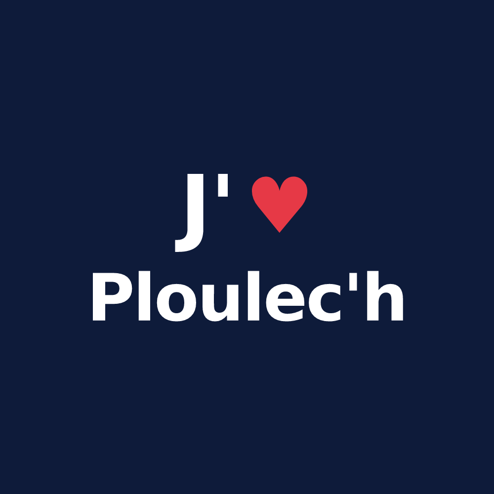 T-shirt personnalisé Ploulec'h — design J'aime Ploulec'h