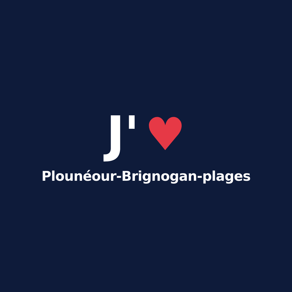 T-shirt personnalisé Plounéour-Brignogan-plages — design J'aime Plounéour-Brignogan-plages