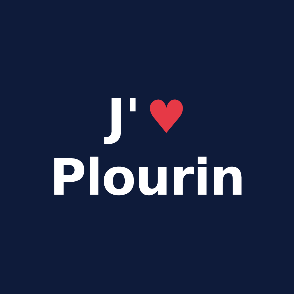 T-shirt personnalisé Plourin — design J'aime Plourin