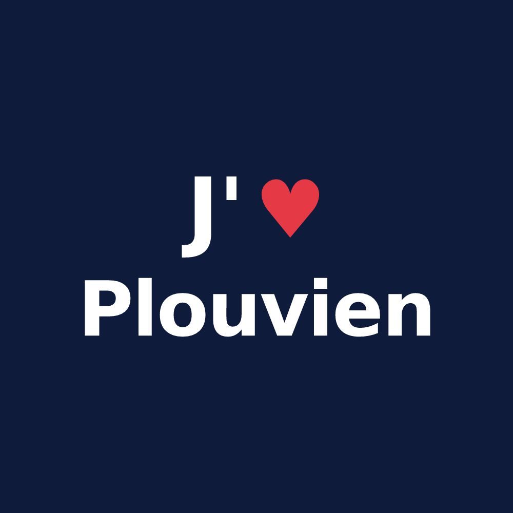 T-shirt personnalisé Plouvien — design J'aime Plouvien