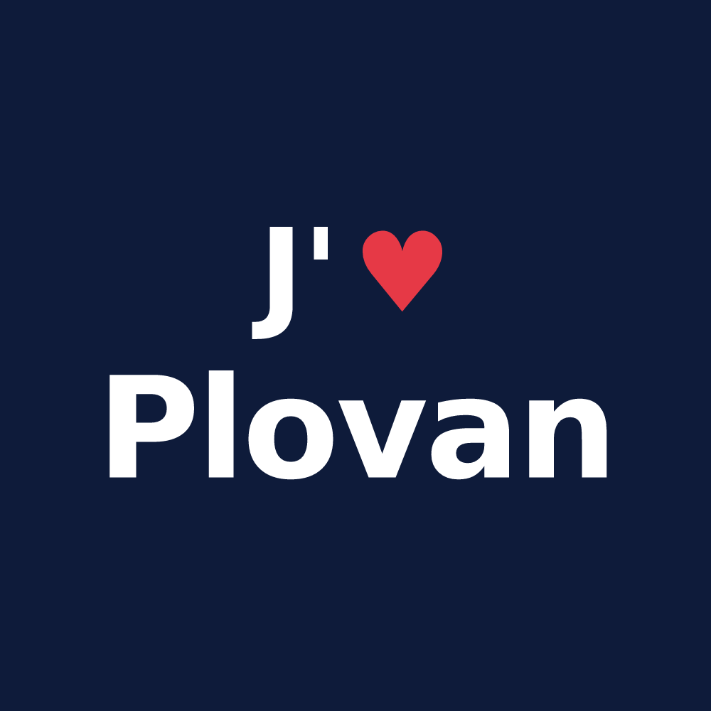 T-shirt personnalisé Plovan — design J'aime Plovan