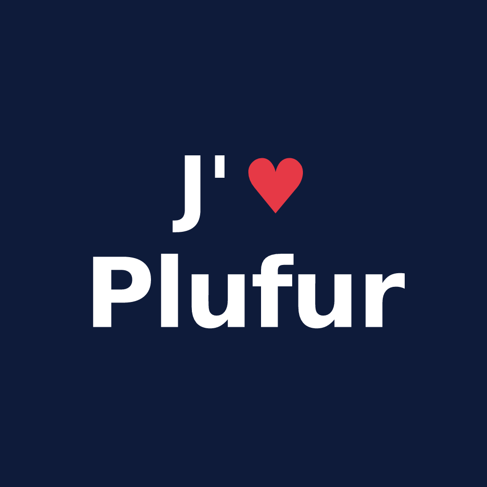T-shirt personnalisé Plufur — design J'aime Plufur