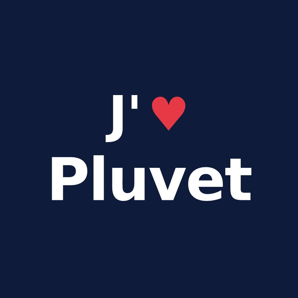 T-shirt personnalisé Pluvet — design J'aime Pluvet