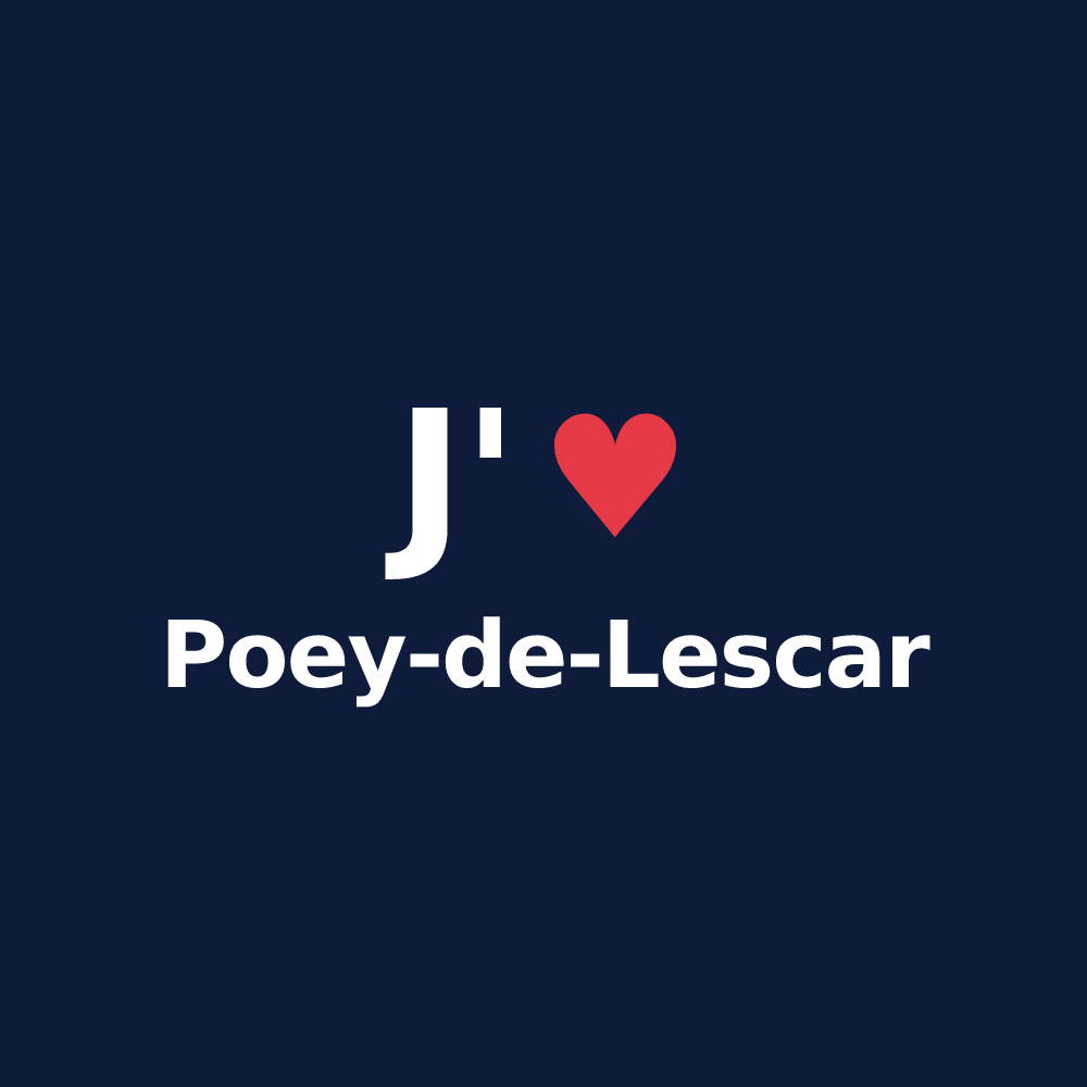 T-shirt personnalisé Poey-de-Lescar — design J'aime Poey-de-Lescar