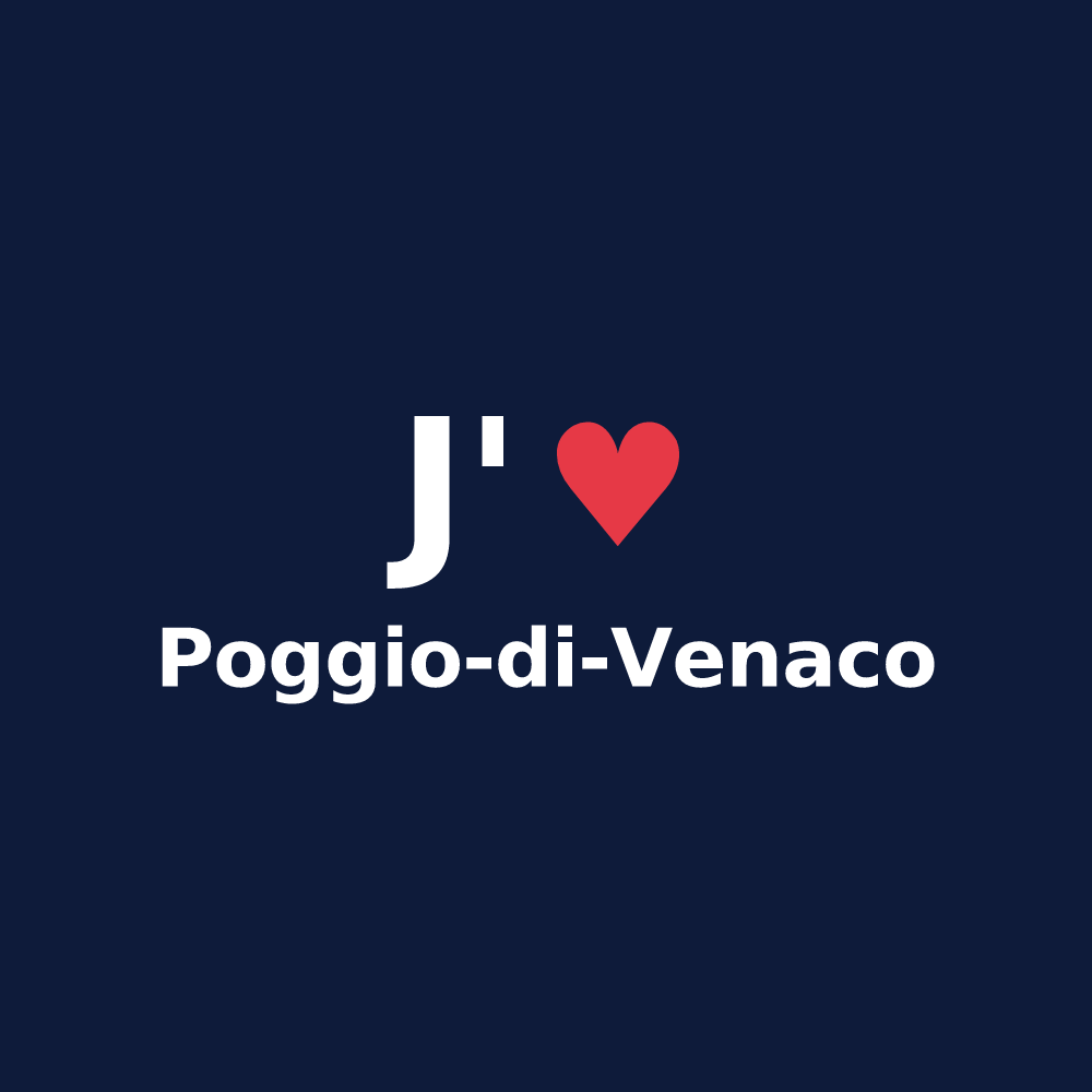T-shirt personnalisé Poggio-di-Venaco — design J'aime Poggio-di-Venaco