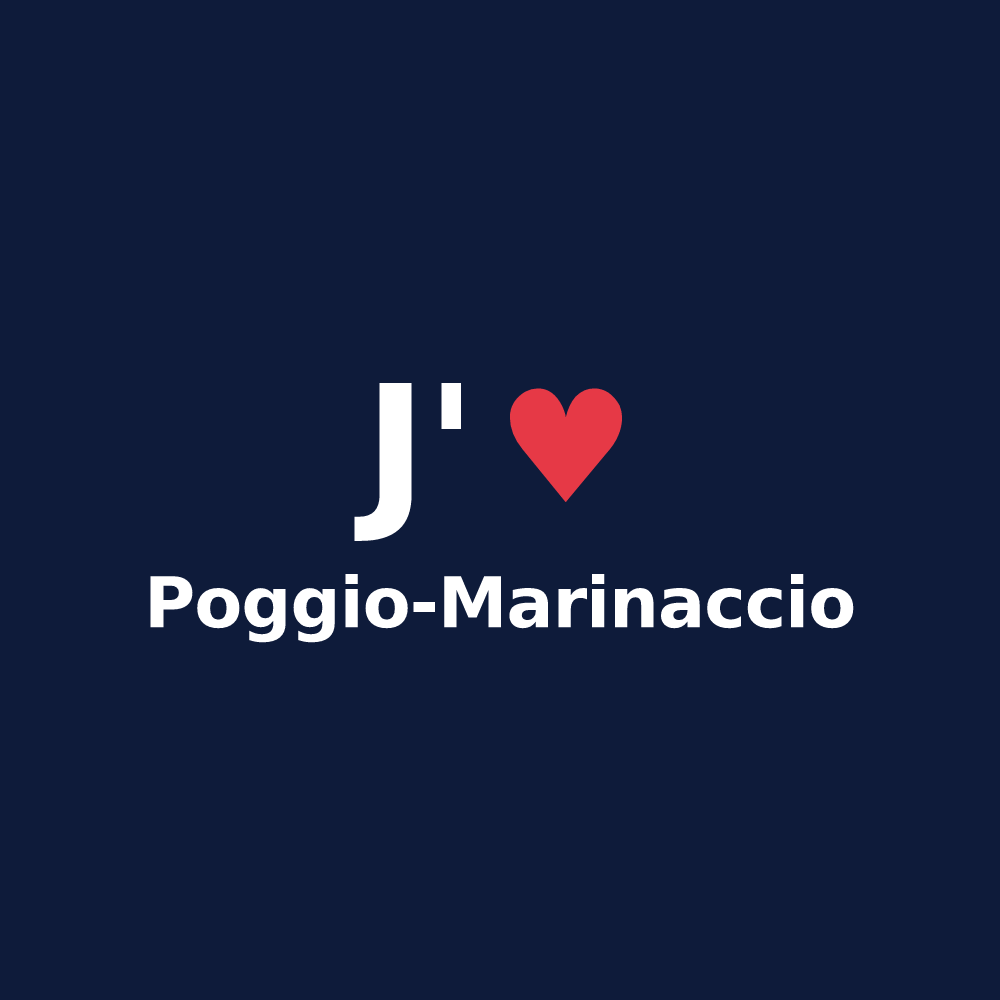 T-shirt personnalisé Poggio-Marinaccio — design J'aime Poggio-Marinaccio