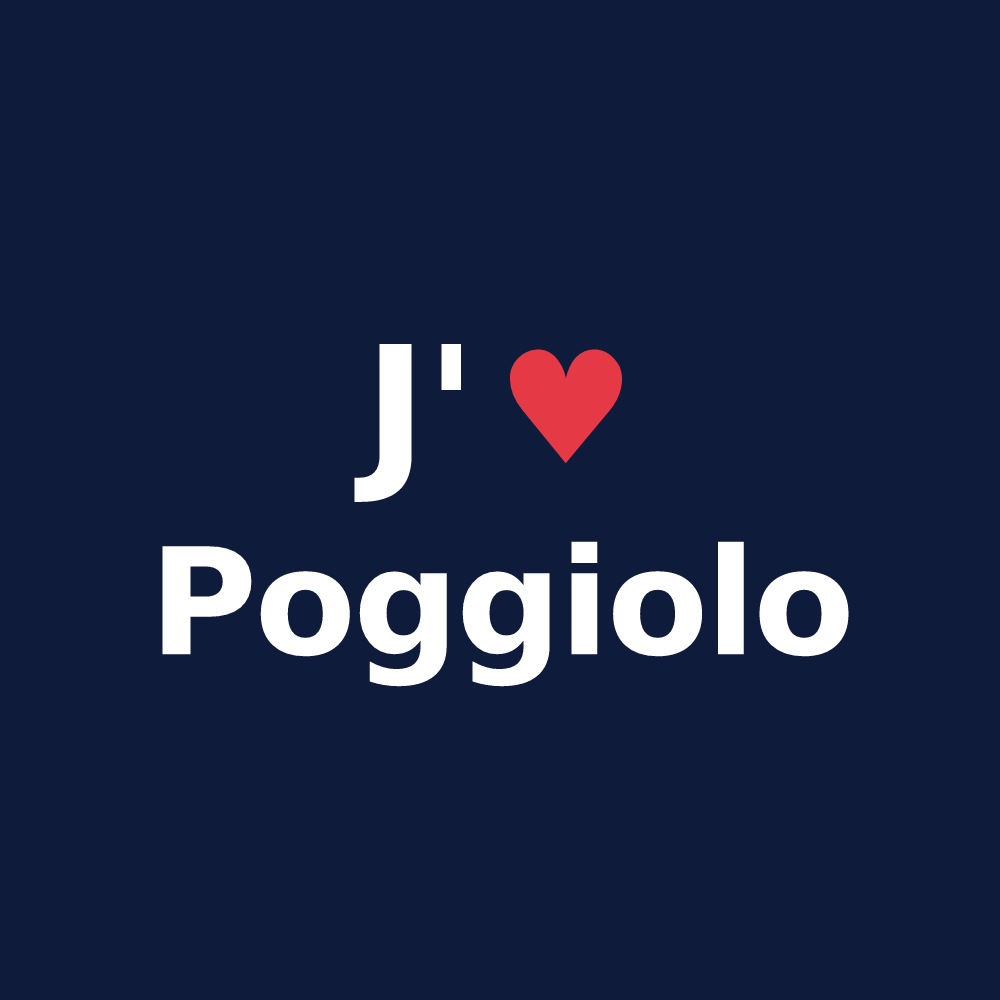 T-shirt personnalisé Poggiolo — design J'aime Poggiolo