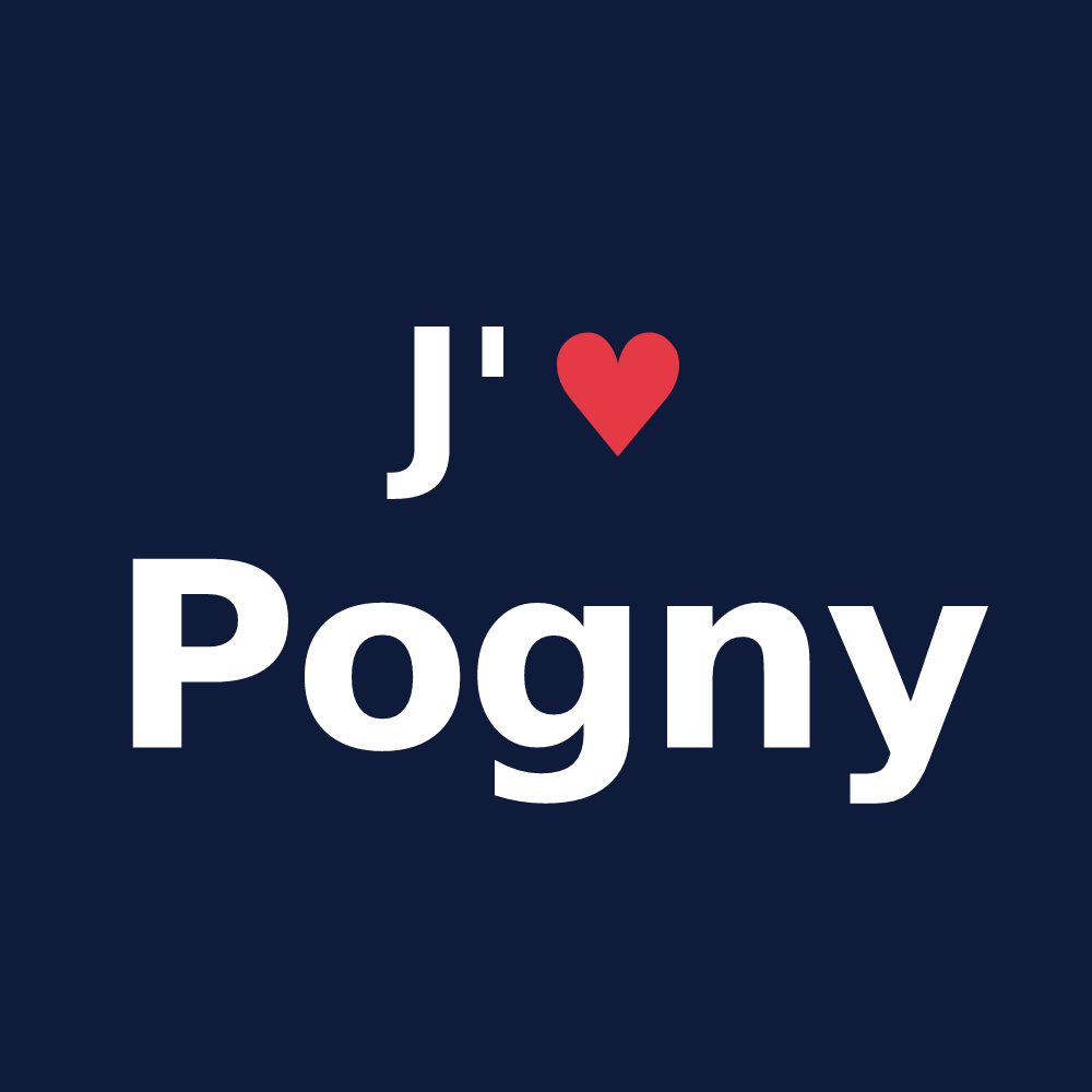 T-shirt personnalisé Pogny — design J'aime Pogny