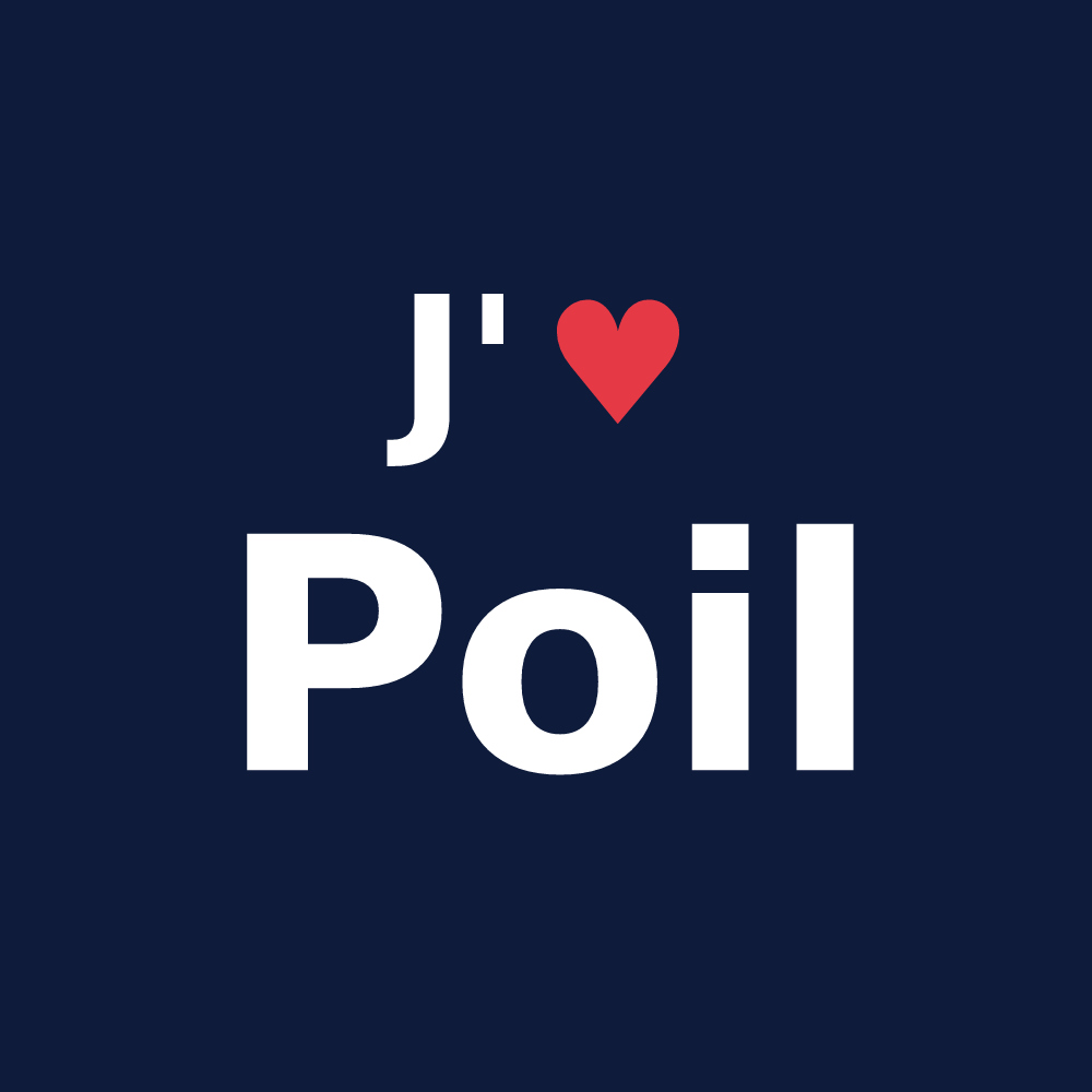 T-shirt personnalisé Poil — design J'aime Poil
