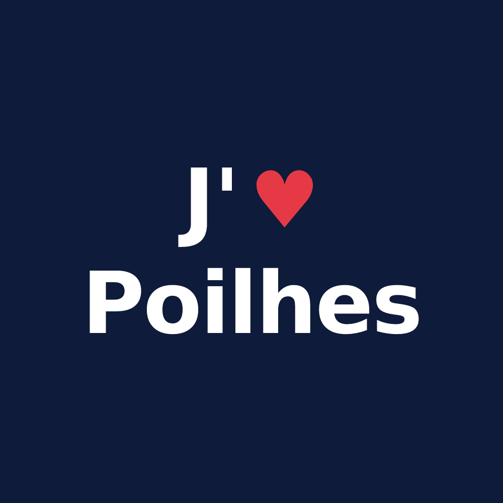 T-shirt personnalisé Poilhes — design J'aime Poilhes