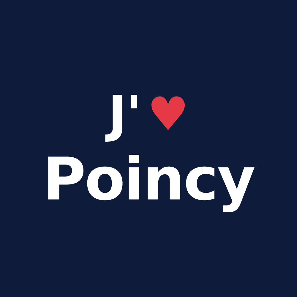 T-shirt personnalisé Poincy — design J'aime Poincy