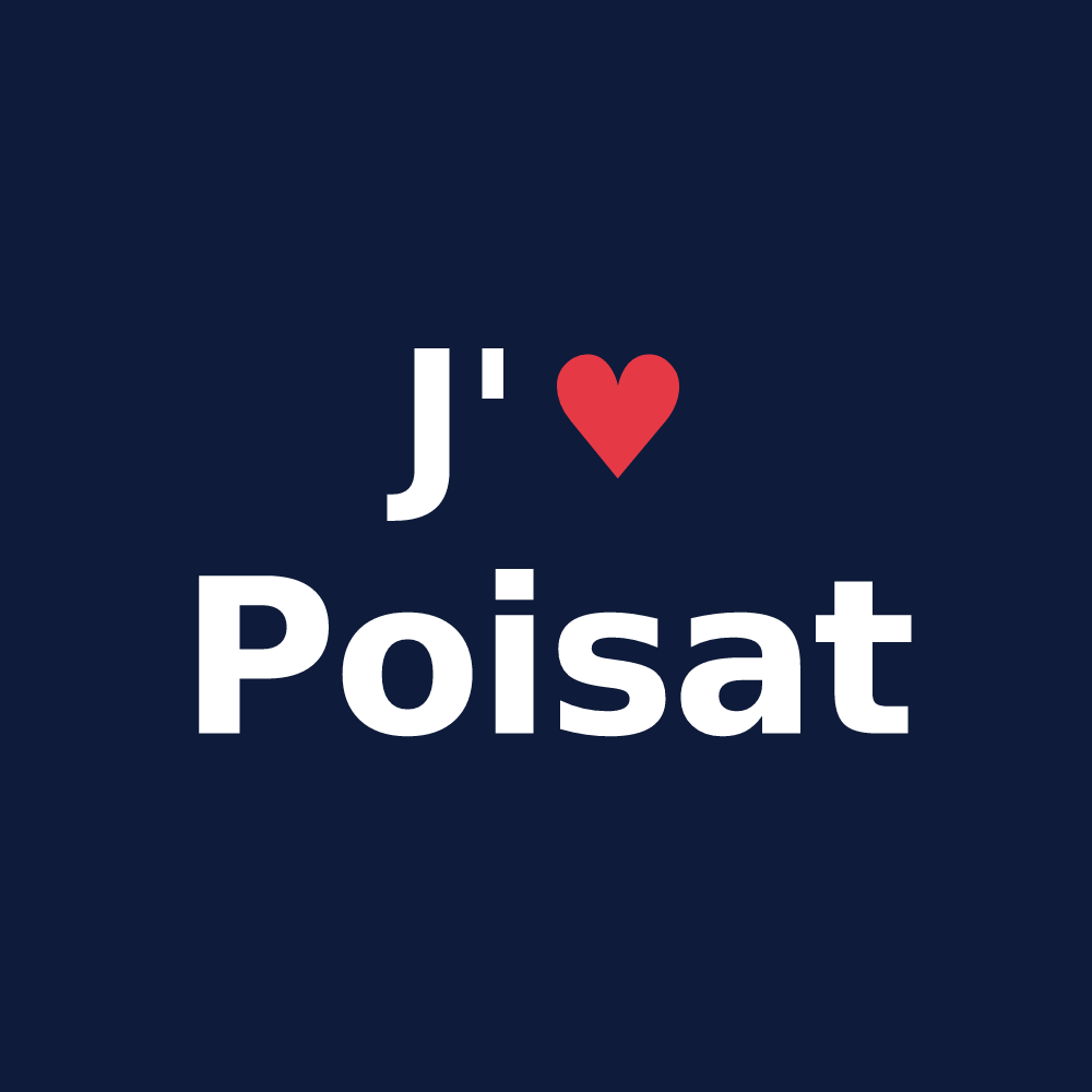 T-shirt personnalisé Poisat — design J'aime Poisat
