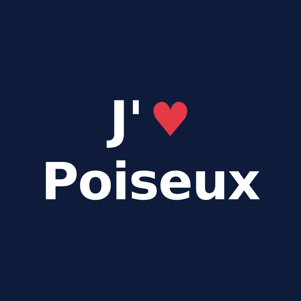 T-shirt personnalisé Poiseux — design J'aime Poiseux