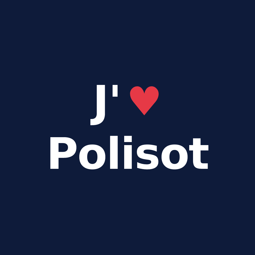 T-shirt personnalisé Polisot — design J'aime Polisot