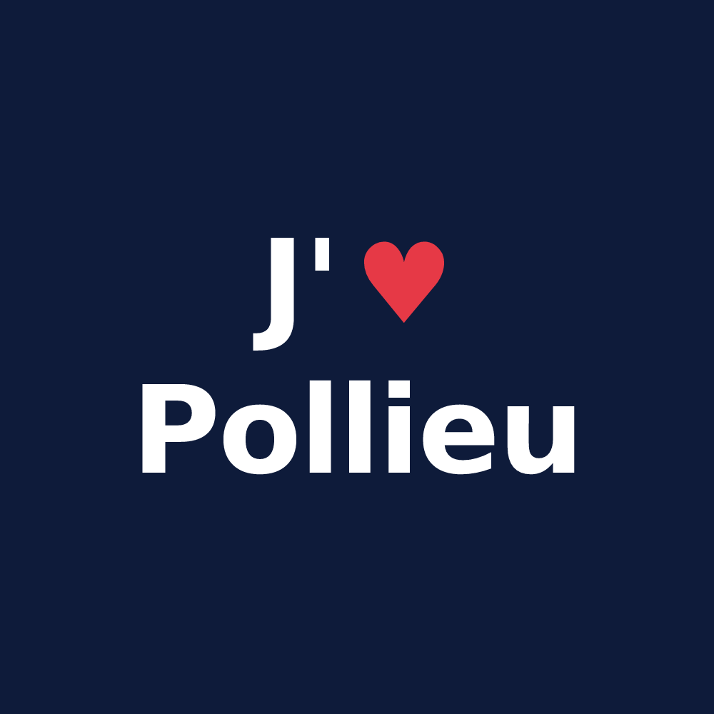 T-shirt personnalisé Pollieu — design J'aime Pollieu