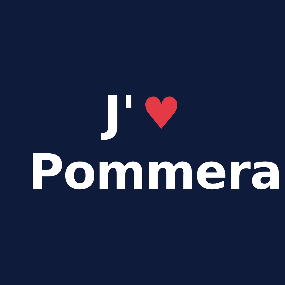 T-shirt personnalisé Pommera — design J'aime Pommera