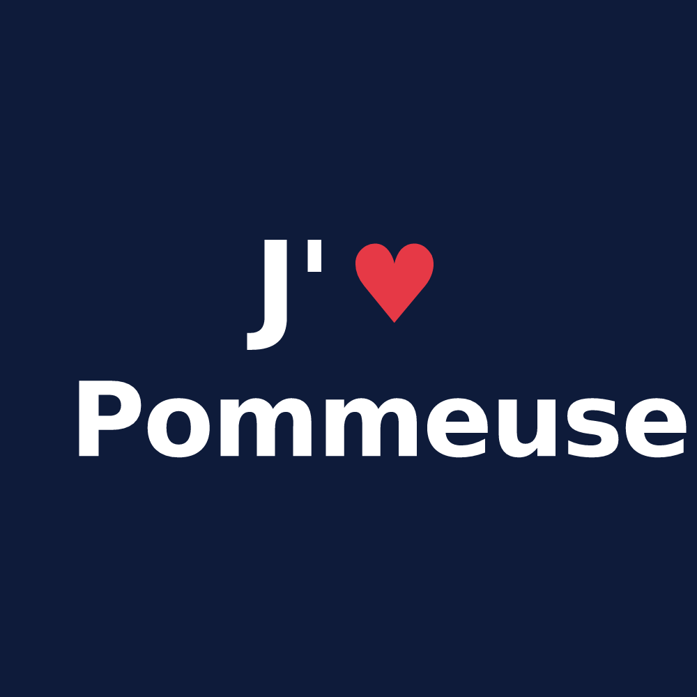 T-shirt personnalisé Pommeuse — design J'aime Pommeuse