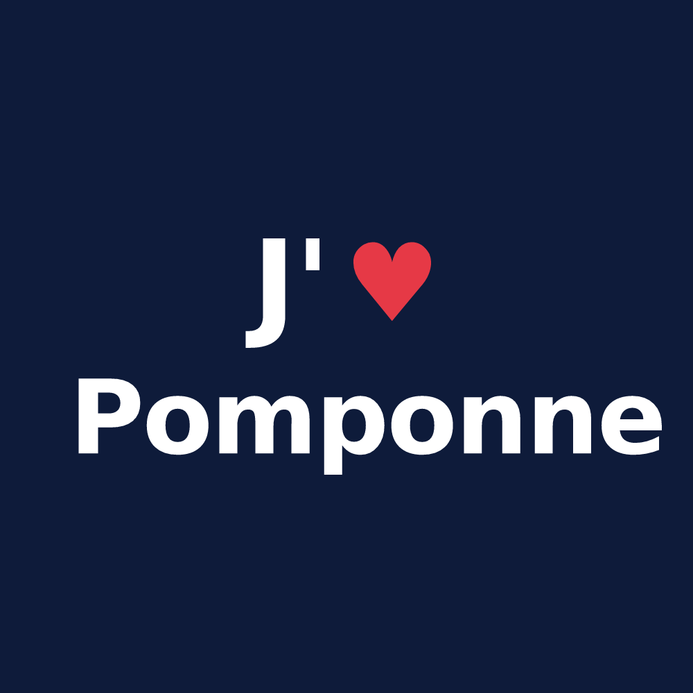 T-shirt personnalisé Pomponne — design J'aime Pomponne