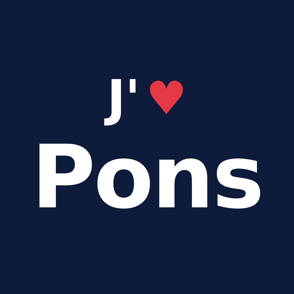 T-shirt personnalisé Pons — design J'aime Pons