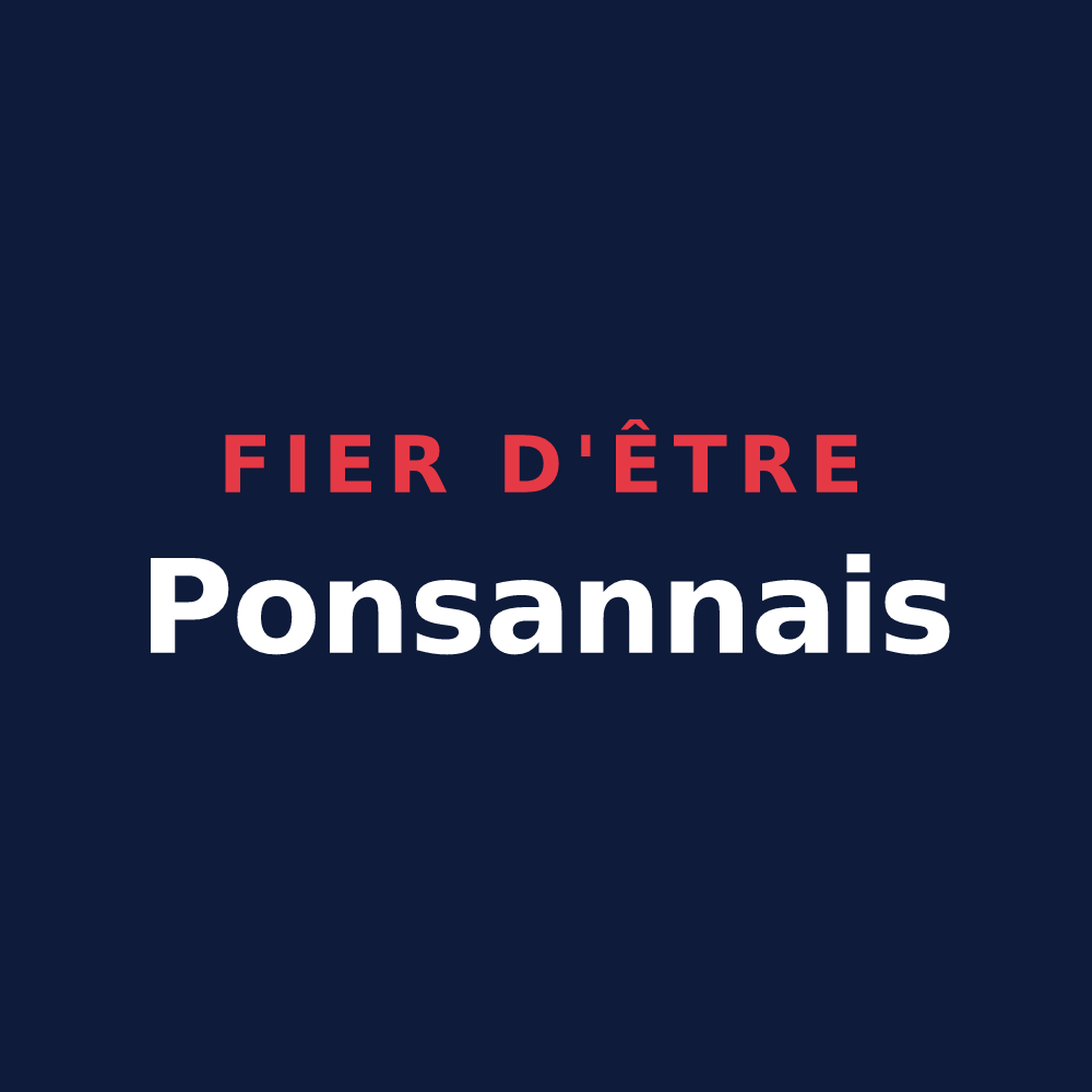 T-shirt « Fier d'être Ponsannais » — design pour Ponsampère