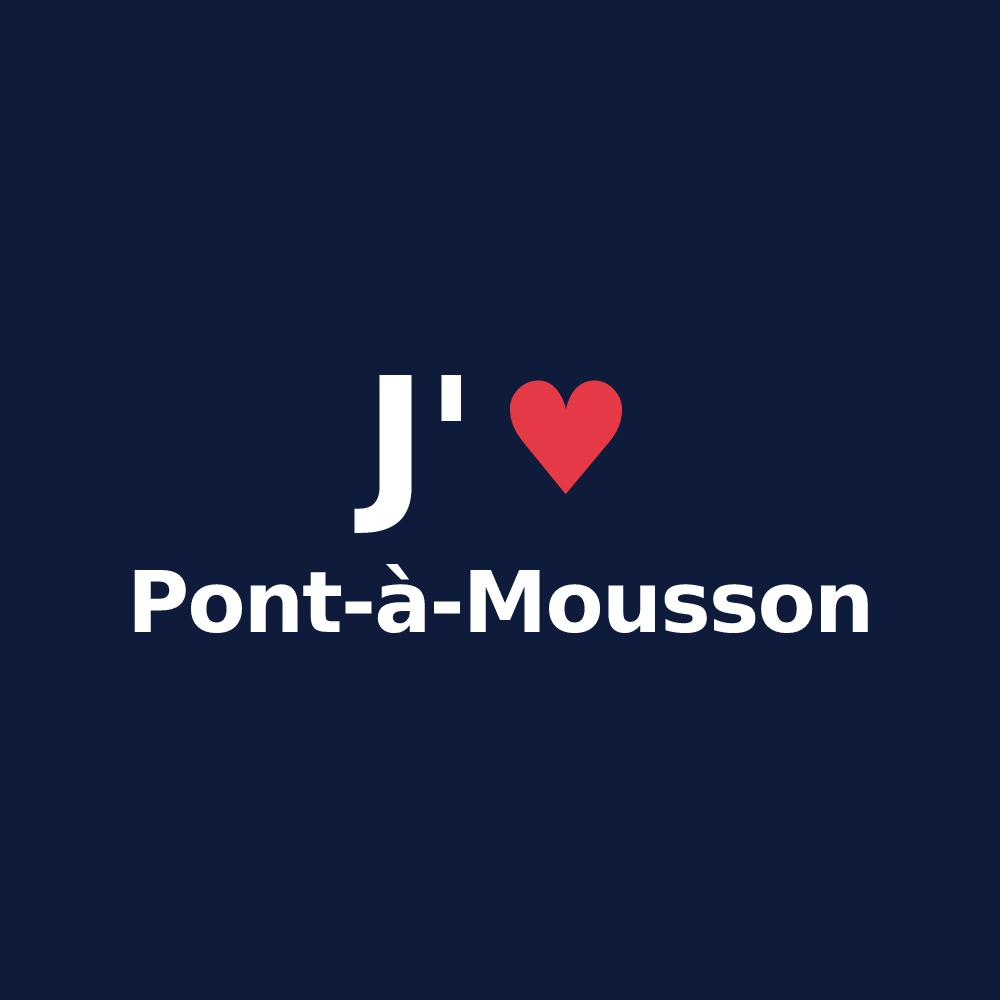 T-shirt personnalisé Pont-à-Mousson — design J'aime Pont-à-Mousson