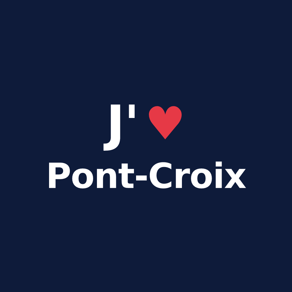 T-shirt personnalisé Pont-Croix — design J'aime Pont-Croix