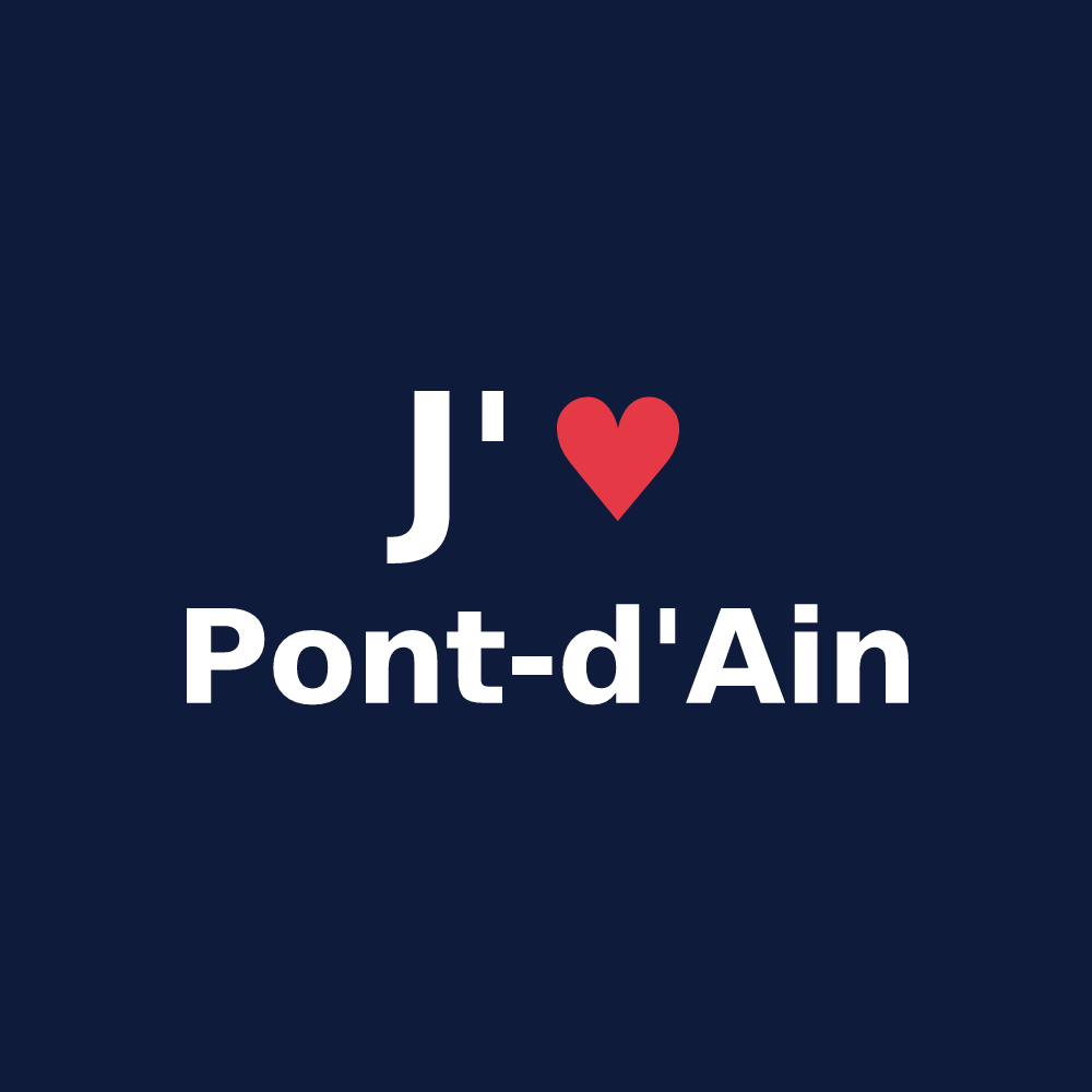 T-shirt personnalisé Pont-d'Ain — design J'aime Pont-d'Ain