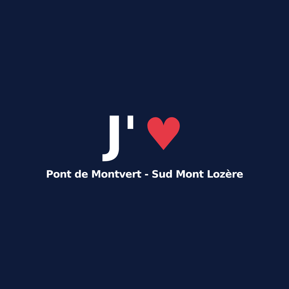 T-shirt personnalisé Pont de Montvert - Sud Mont Lozère — design J'aime Pont de Montvert - Sud Mont Lozère