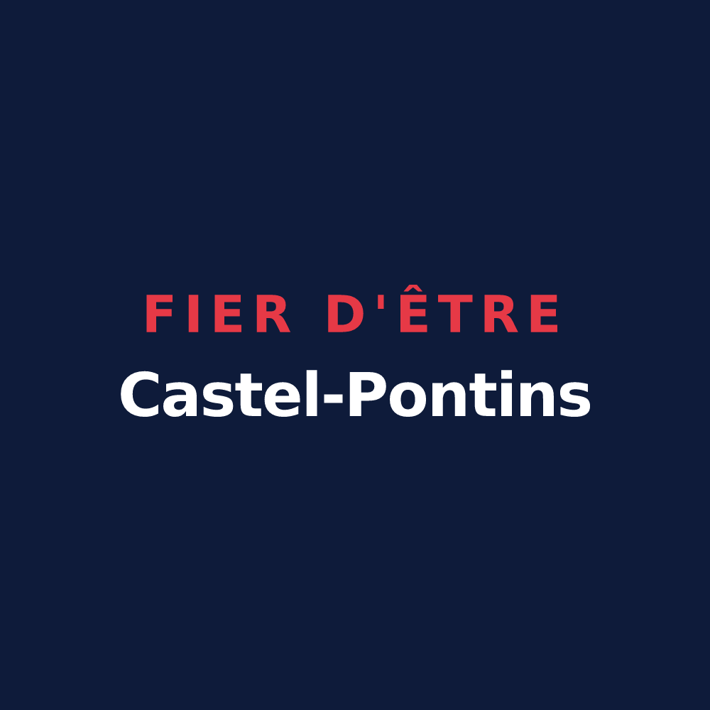 T-shirt « Fier d'être Castel-Pontins » — design pour Pont-du-Château