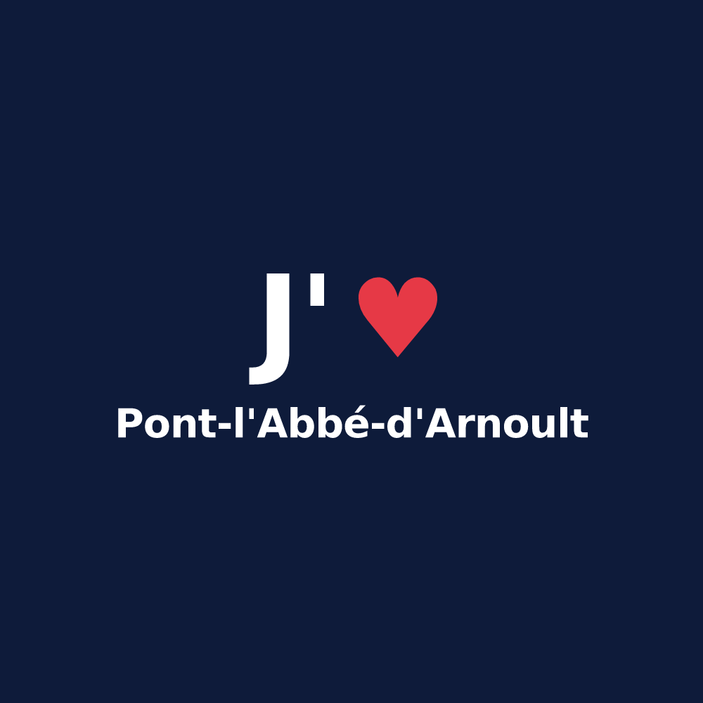 T-shirt personnalisé Pont-l'Abbé-d'Arnoult — design J'aime Pont-l'Abbé-d'Arnoult