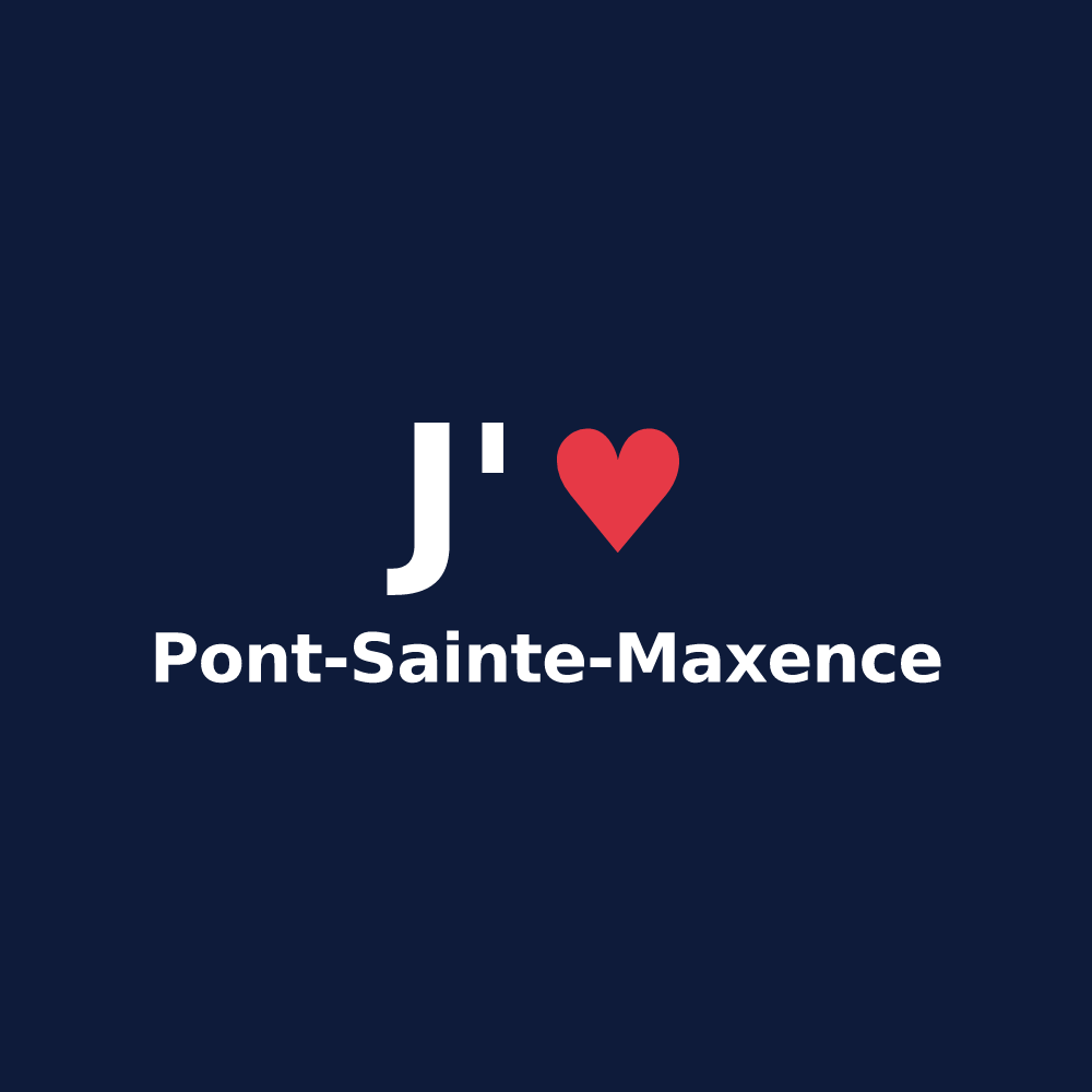 T-shirt personnalisé Pont-Sainte-Maxence — design J'aime Pont-Sainte-Maxence