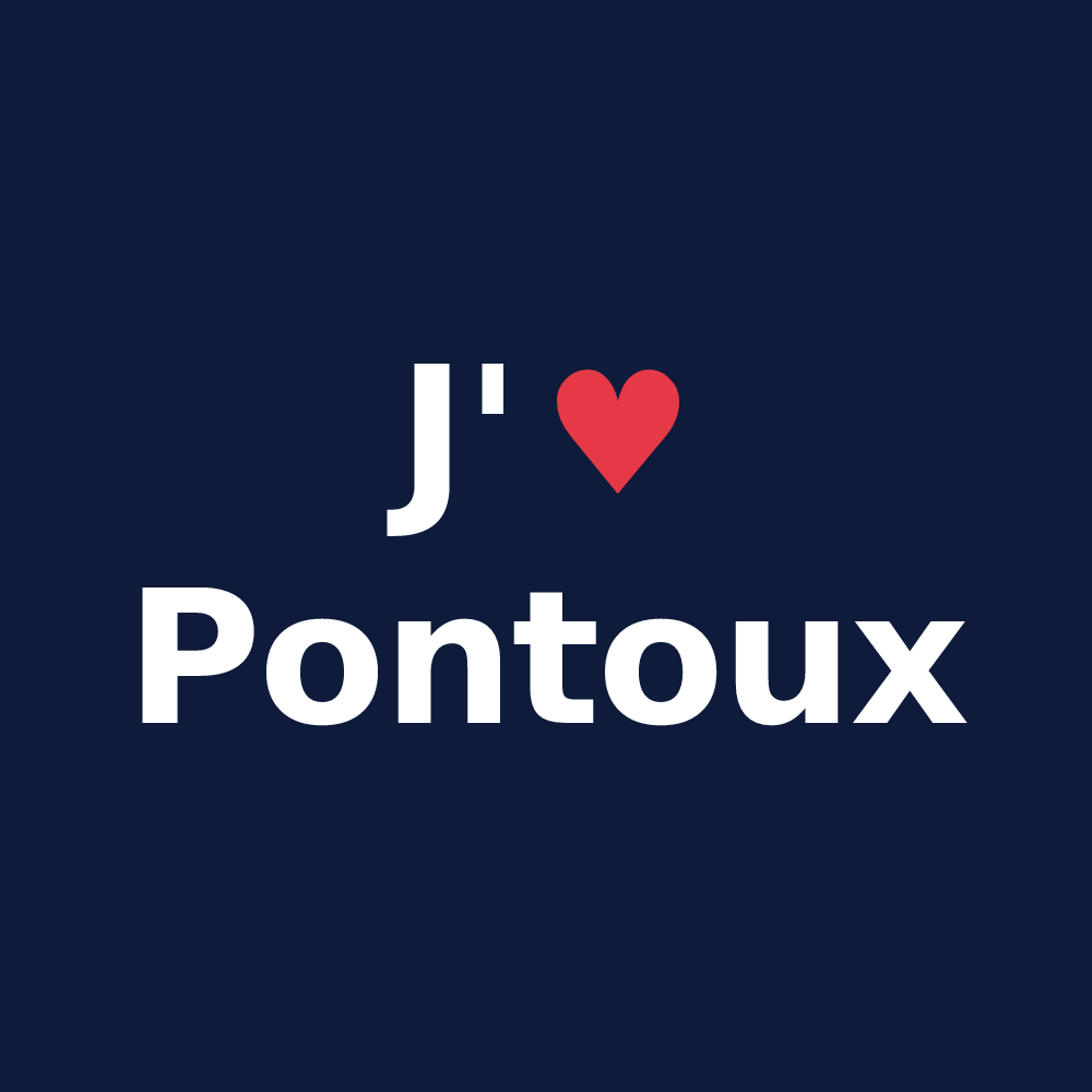 T-shirt personnalisé Pontoux — design J'aime Pontoux