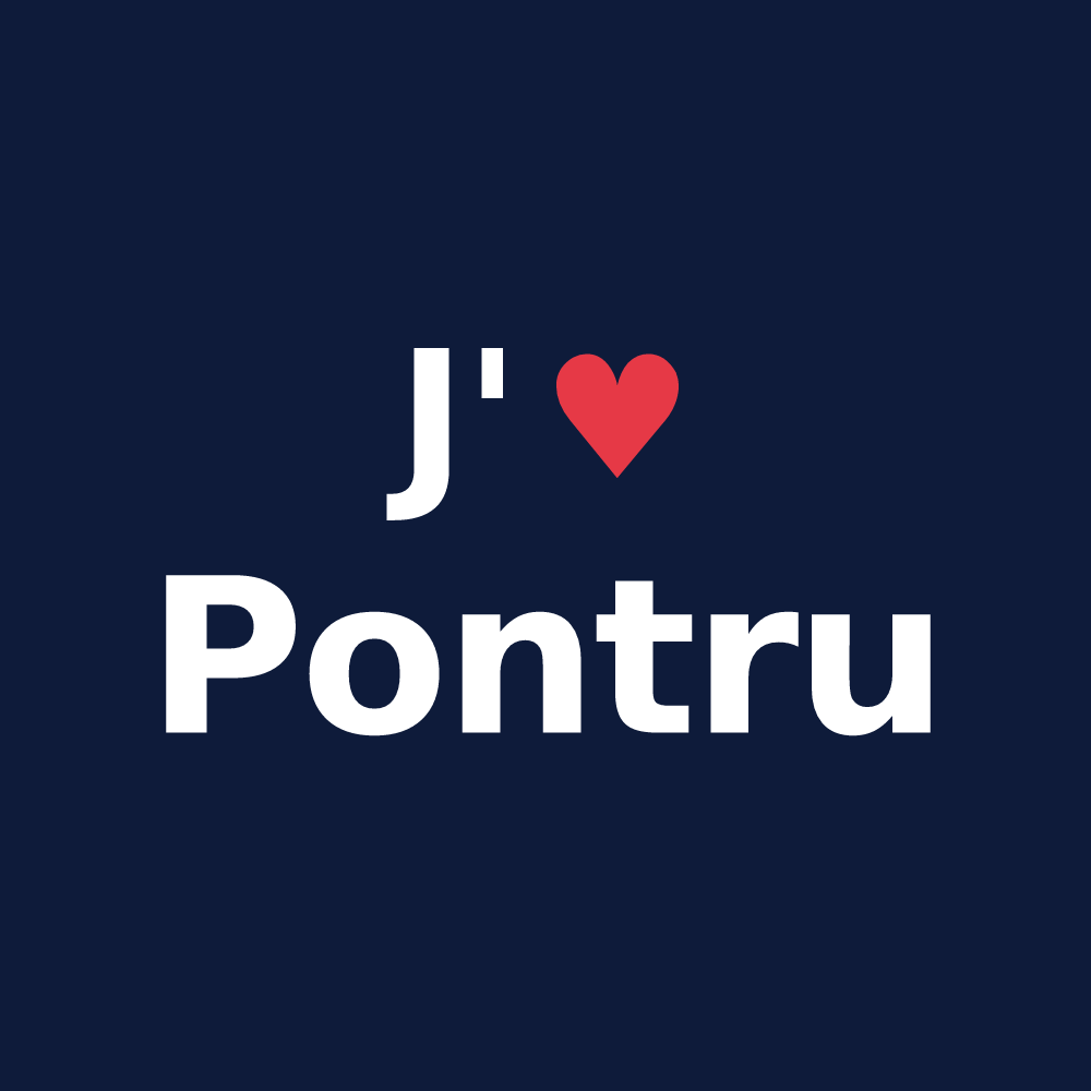 T-shirt personnalisé Pontru — design J'aime Pontru