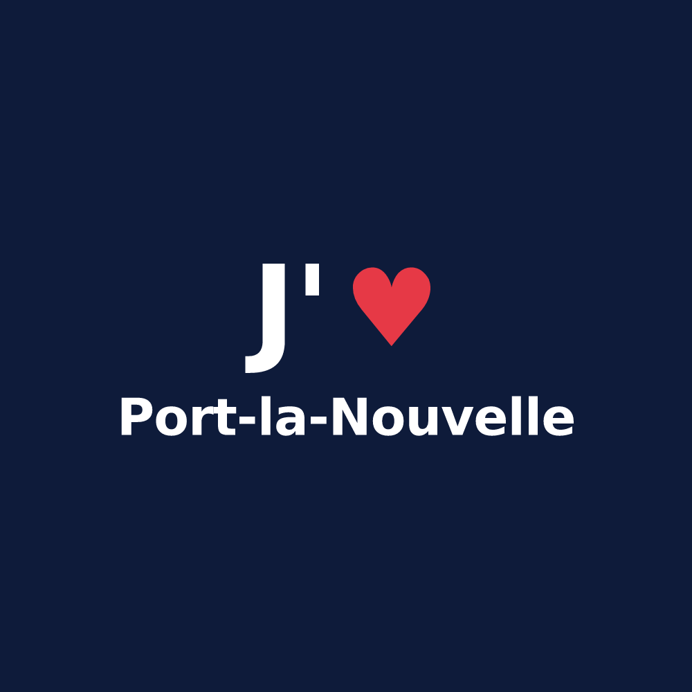 T-shirt personnalisé Port-la-Nouvelle — design « J'aime Port-la-Nouvelle » imprimé sur le t-shirt