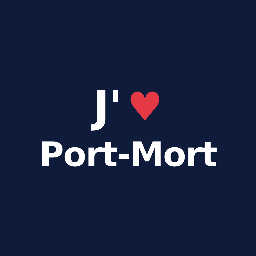 T-shirt personnalisé Port-Mort — design J'aime Port-Mort