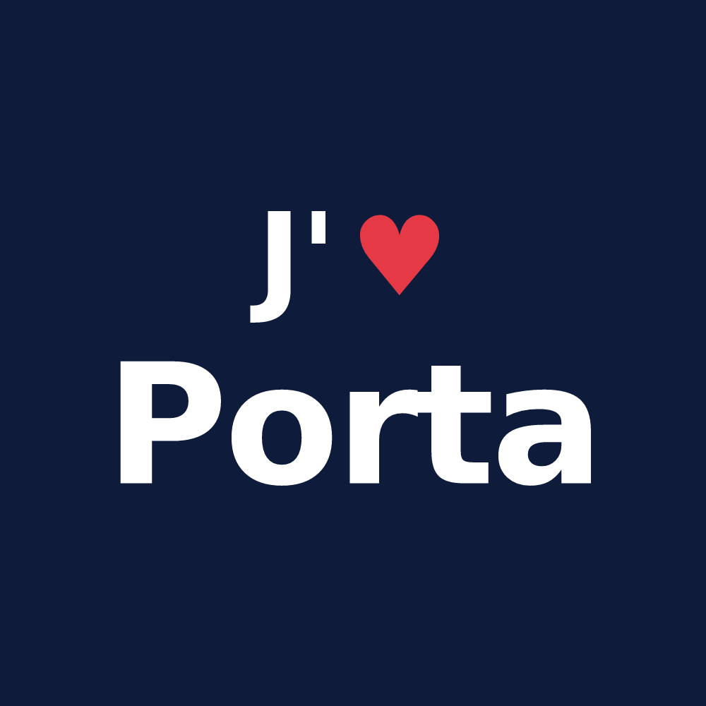 T-shirt personnalisé Porta — design J'aime Porta
