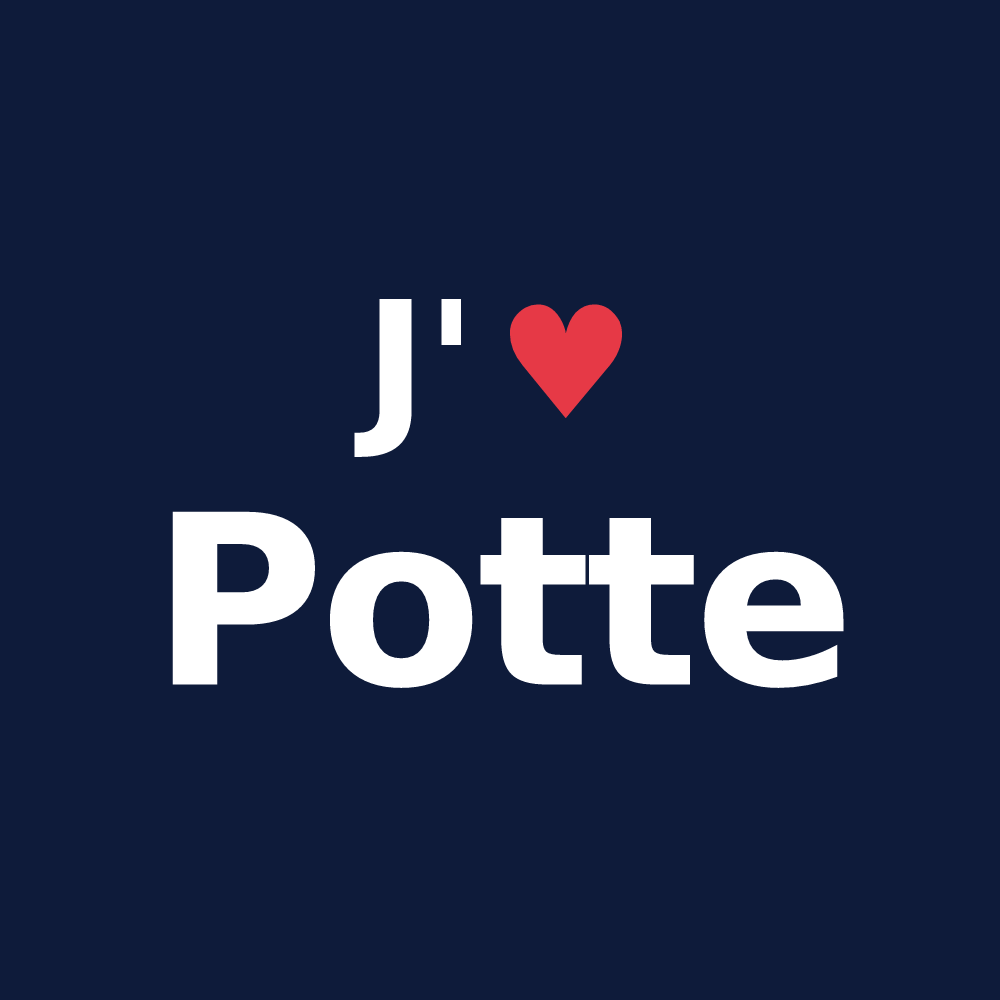 T-shirt personnalisé Potte — design J'aime Potte