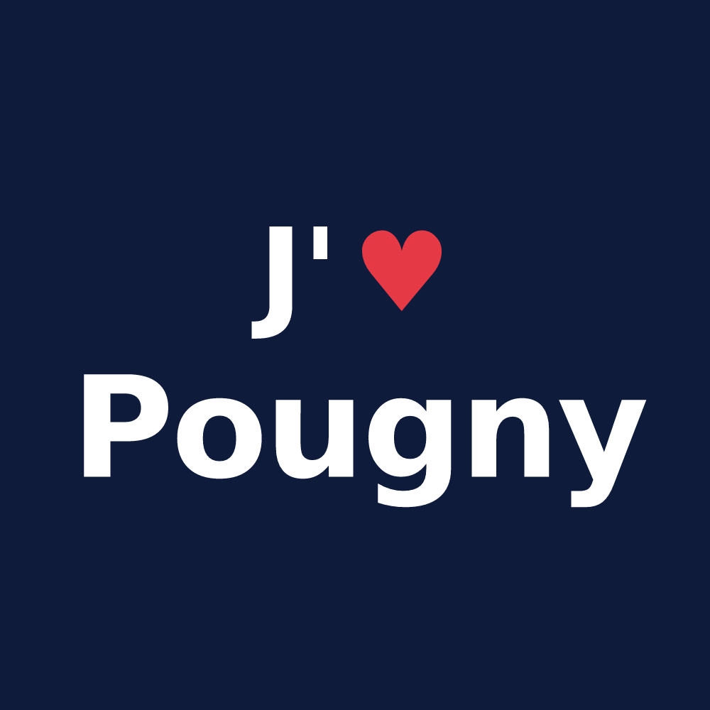 T-shirt personnalisé Pougny — design J'aime Pougny