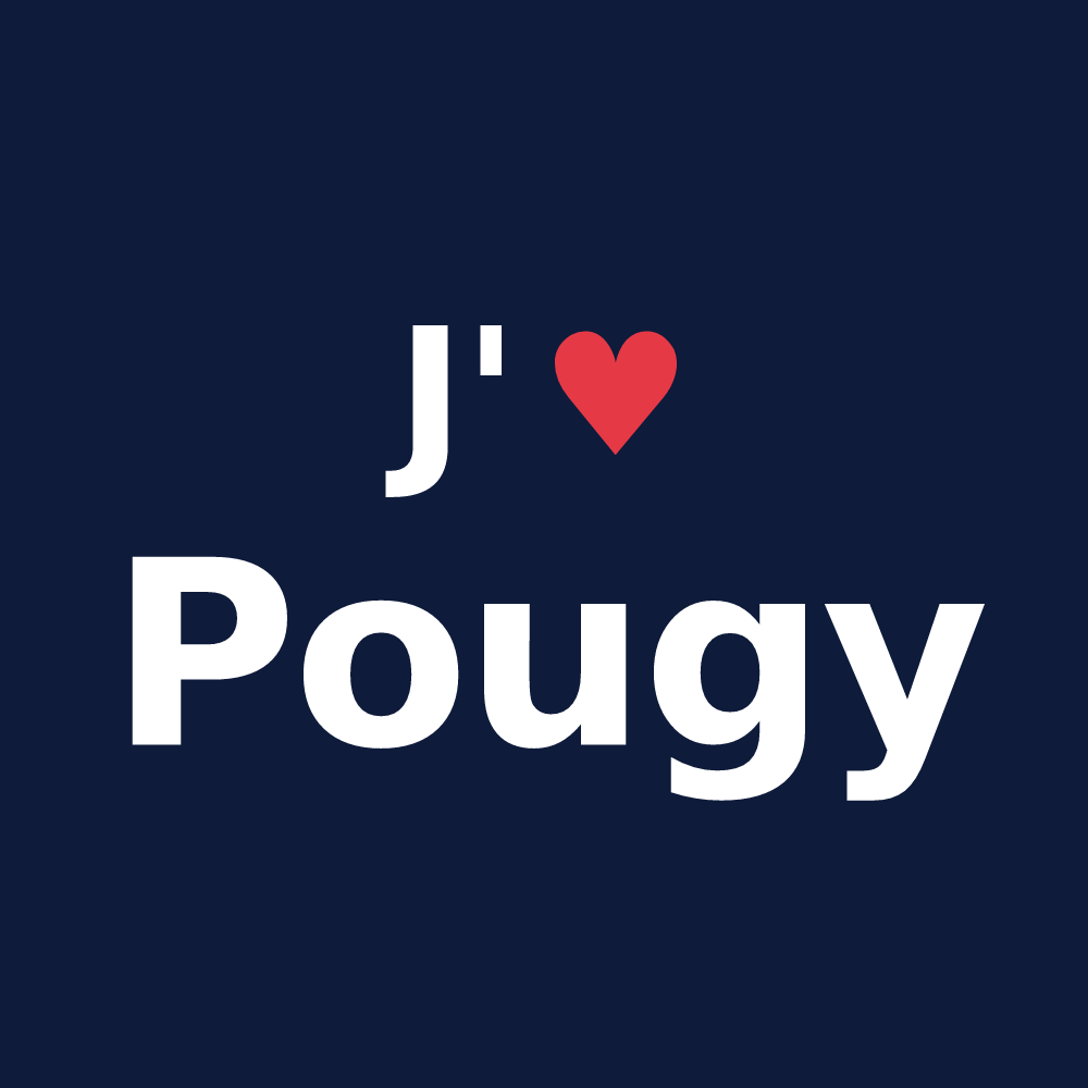 T-shirt personnalisé Pougy — design J'aime Pougy