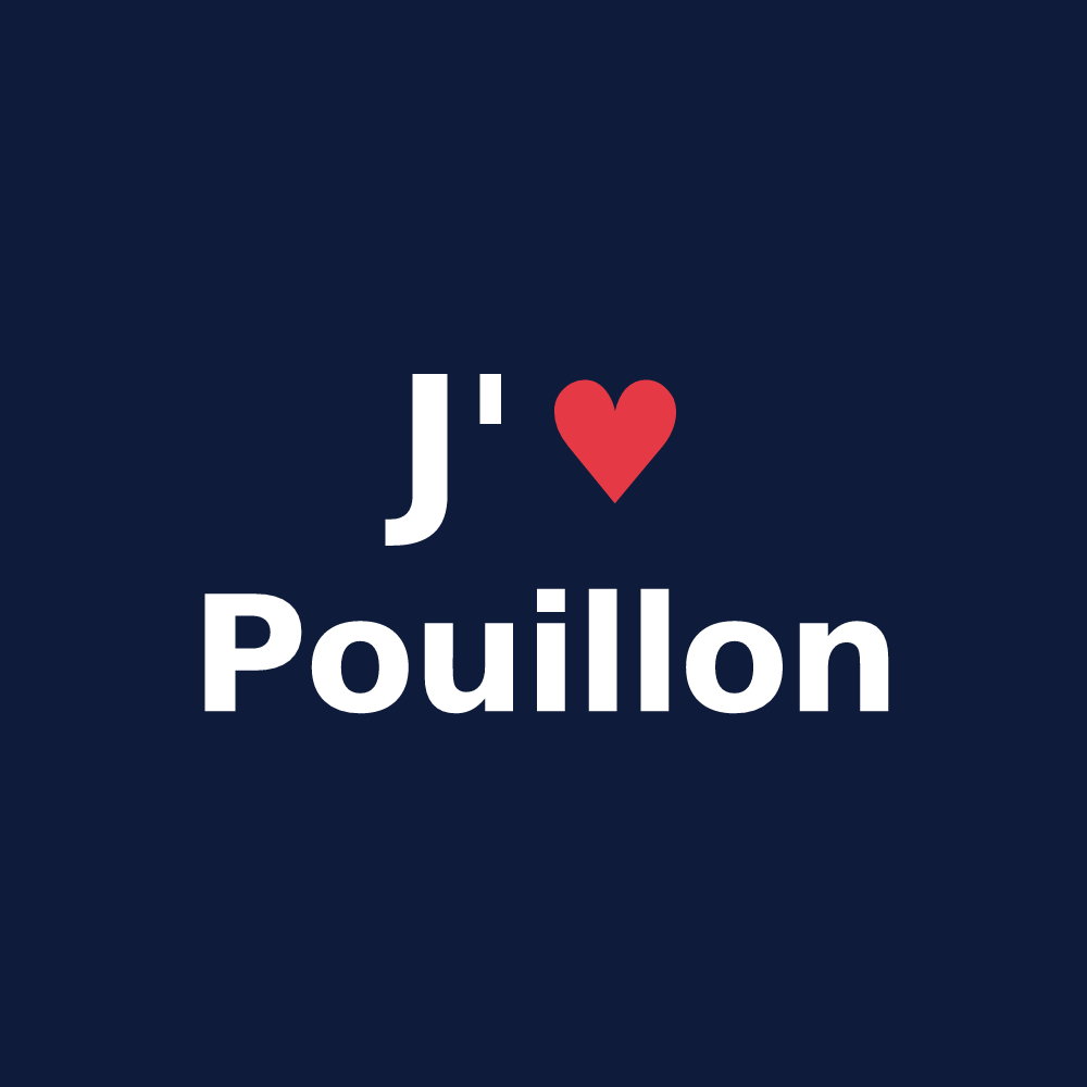 T-shirt personnalisé Pouillon — design J'aime Pouillon