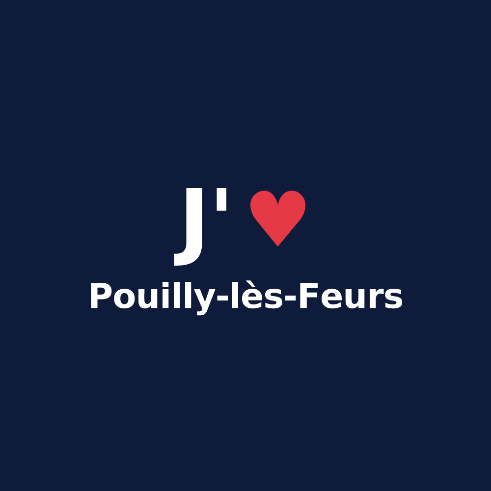 T-shirt personnalisé Pouilly-lès-Feurs — design J'aime Pouilly-lès-Feurs