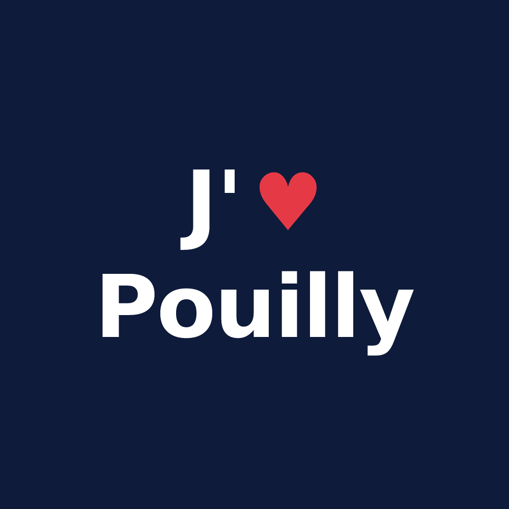 T-shirt personnalisé Pouilly — design J'aime Pouilly