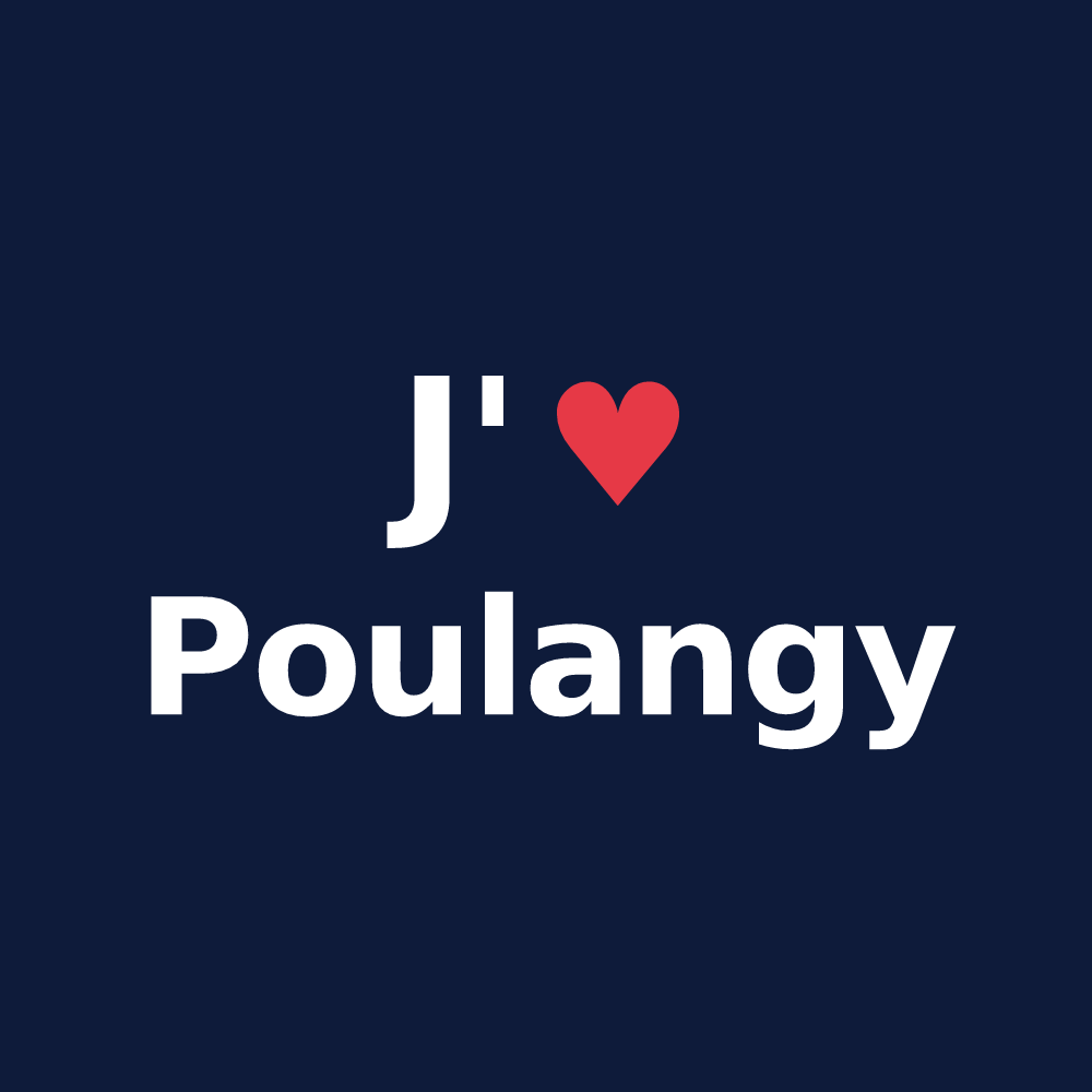 T-shirt personnalisé Poulangy — design J'aime Poulangy