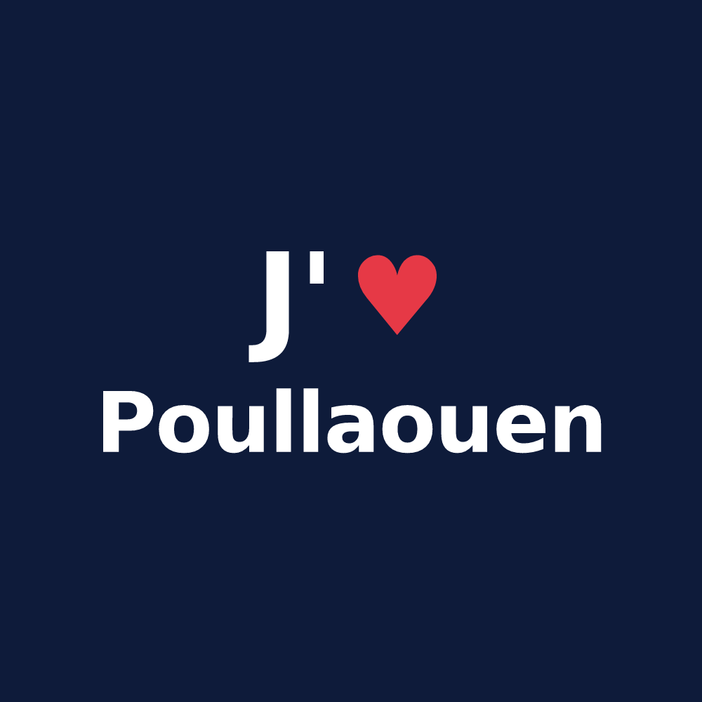 T-shirt personnalisé Poullaouen — design J'aime Poullaouen