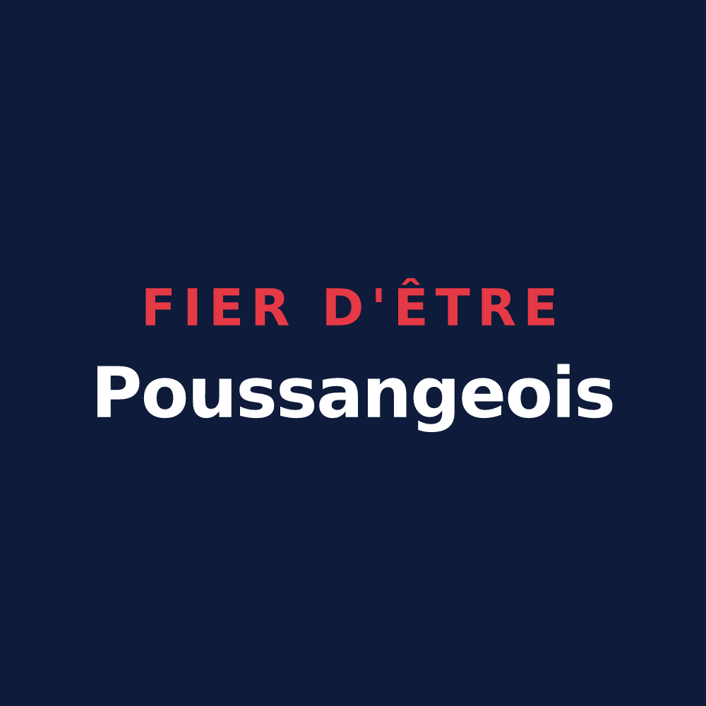 T-shirt « Fier d'être Poussangeois » — design pour Poussanges