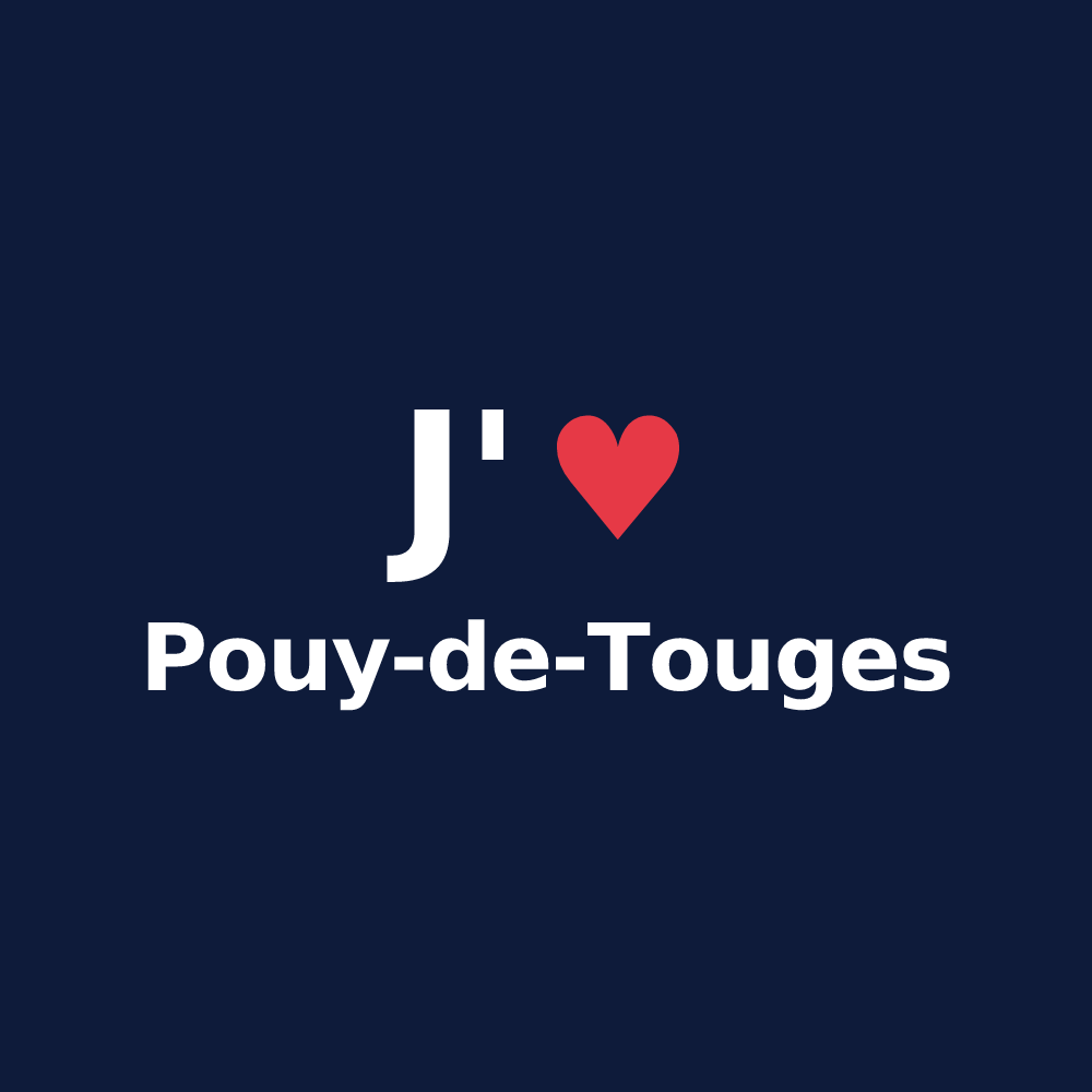 T-shirt personnalisé Pouy-de-Touges — design J'aime Pouy-de-Touges