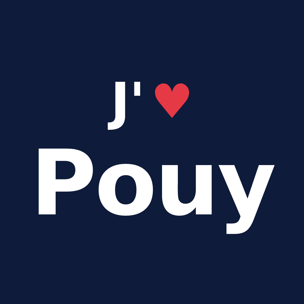 T-shirt personnalisé Pouy — design J'aime Pouy
