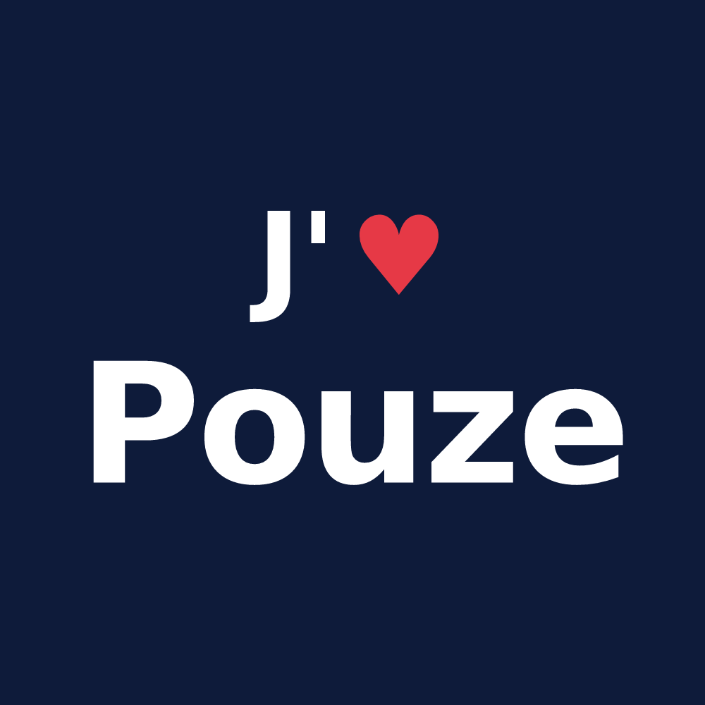 T-shirt personnalisé Pouze — design J'aime Pouze