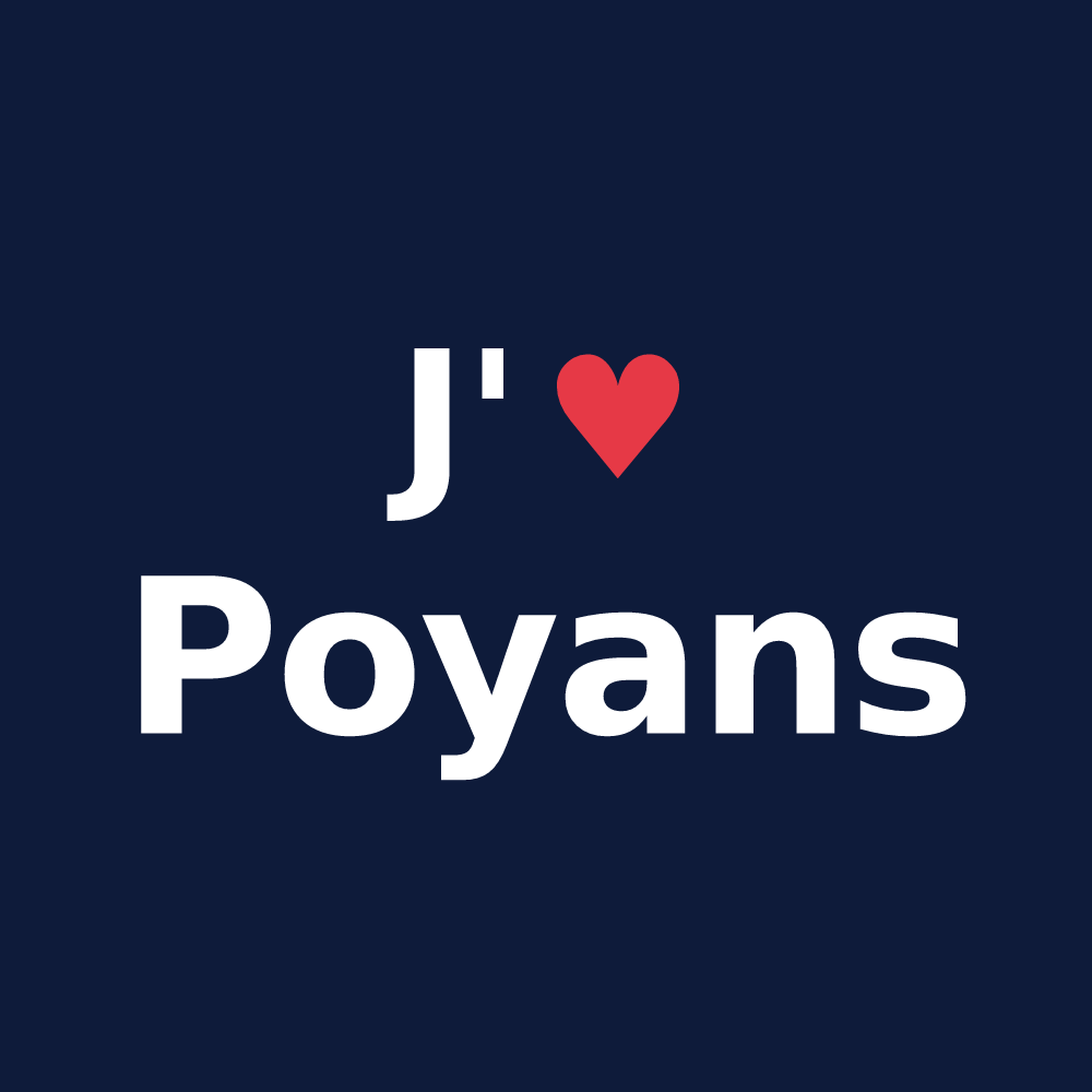 T-shirt personnalisé Poyans — design J'aime Poyans