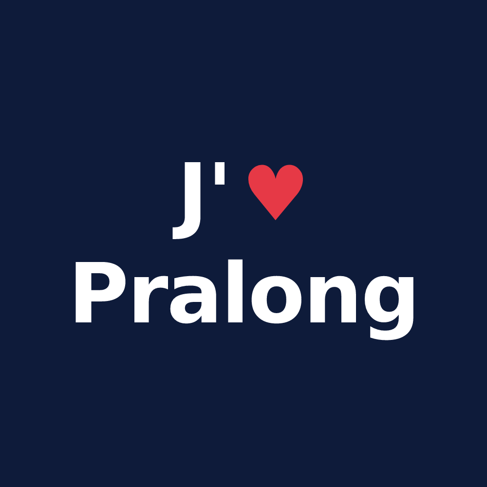 T-shirt personnalisé Pralong — design J'aime Pralong